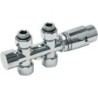D-design kit de robinet radiateur thermostatique bitube/monotube +raccord 16mm droit chrome