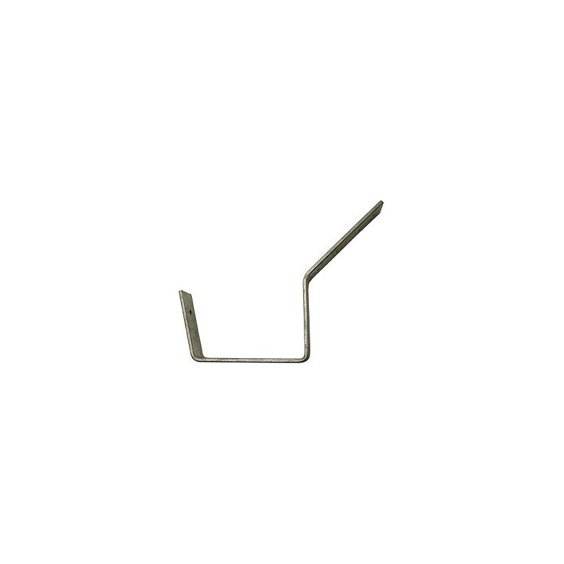 Crochet gouttière galva carré 8/12/9 avec queue et trou