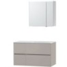 Meuble Molto 105 droite solid avec armoire de toilette 70 coloris poudre gris