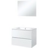 Meuble Ice duo miroir sans éclairage 80cm coloris blanc brillant