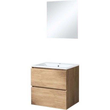 Meuble Ice duo miroir sans éclairage 60cm coloris chêne gris