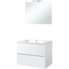 Meuble Ice duo miroir avec éclairage 80cm coloris blanc brillant