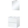 Meuble Ice duo miroir avec éclairage 60cm coloris blanc brillant
