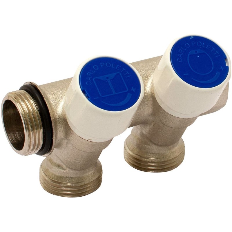 Uni.collector 3/4" - 2xec3/4 avec robinets d'arrêt