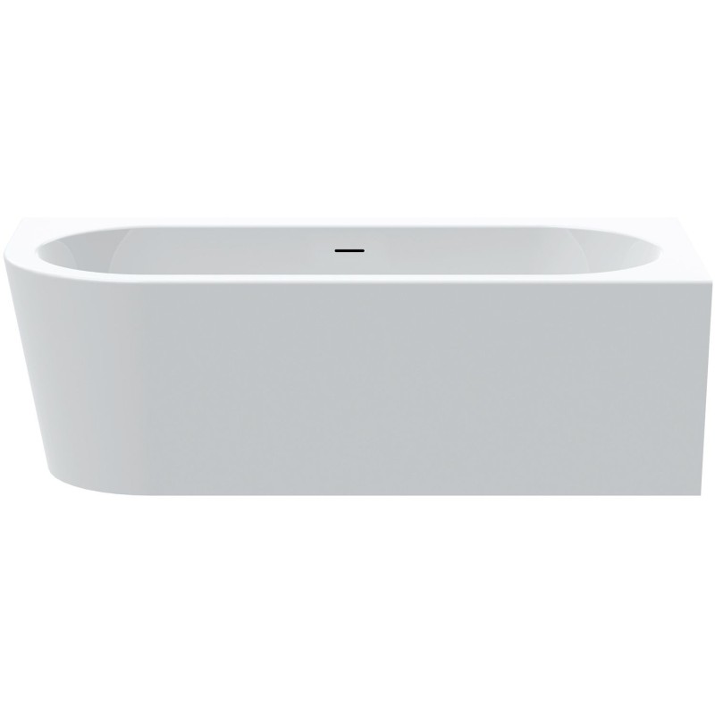 Baignoire pool corner droite acryl 180-80 blanc+ set de finition vidage blanc