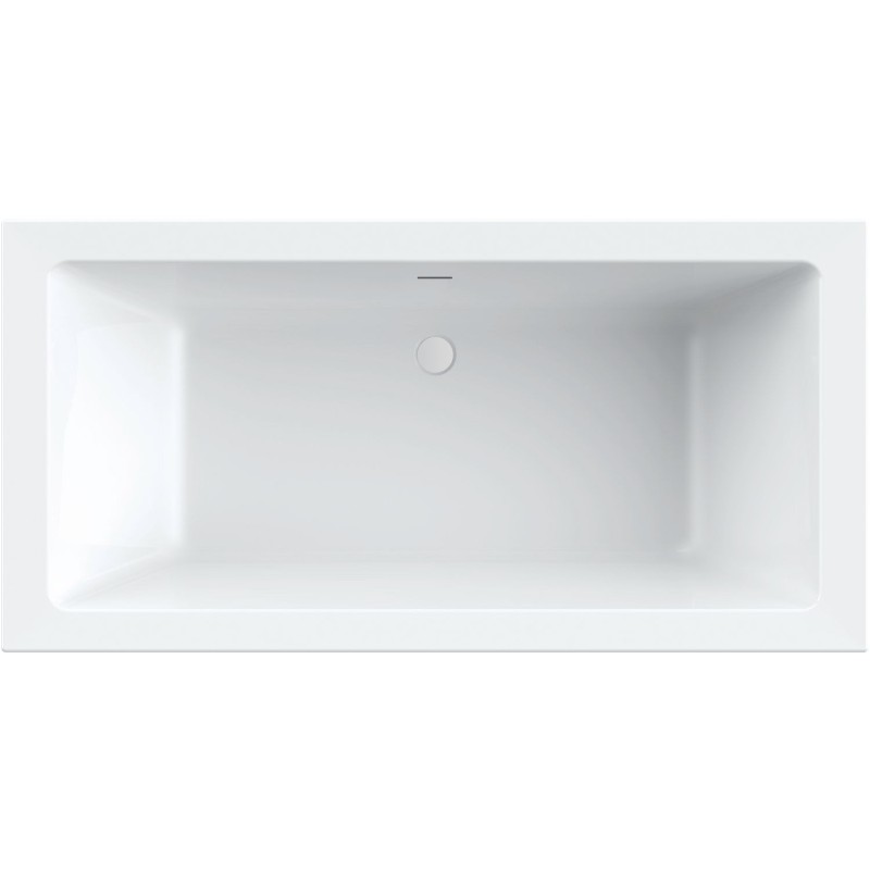Baignoire silk 180-80 acryl sans pieds blanc mat+ set de finition vidage blanc mat