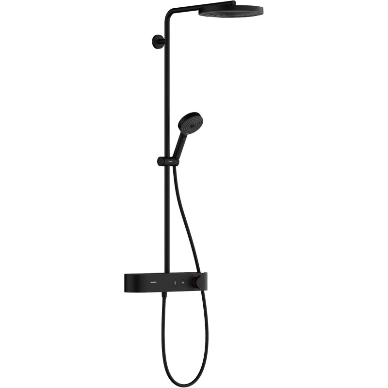 Hansgrohe colonne de douche+thermostat pulsify s 260 1jet ecosmart noir matte 9L/min