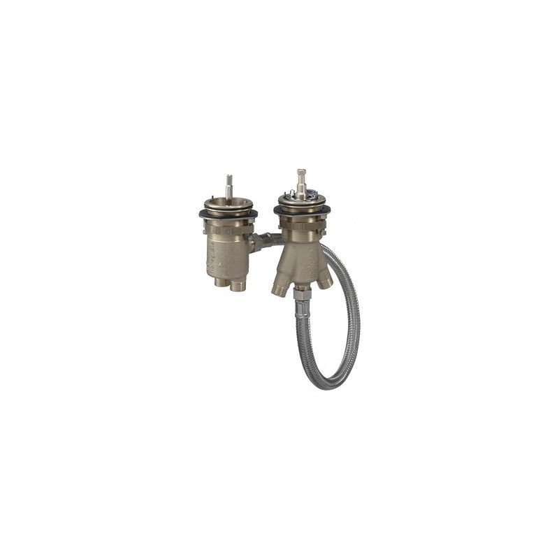 Hansgrohe corps à encastrer 2 trous thermostat sur gorge+ secuflex