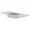 Tablette marbre céramique Puro Puro lavabo S central L120 H1,2 sans trou robinet travertin