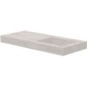 Tablette marbre céramique Puro lavabo S droite L120 H10 sans trou robinet travertin