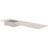 Tablette marbre céramique Puro lavabo S gauche L180 H1,2 sans trou robinet travertin