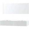 Meuble puro duo blanc 180 1 tiroir xonyx miroir