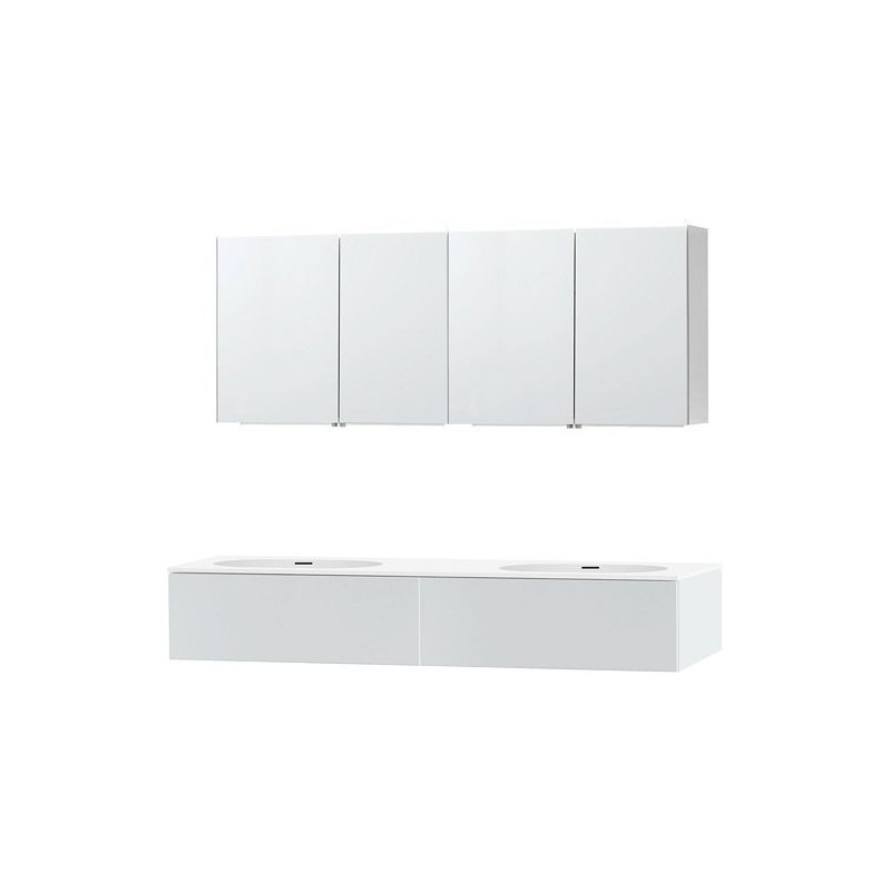 Meuble puro duo blanc 180 1 tiroir xonyx armoire toilette