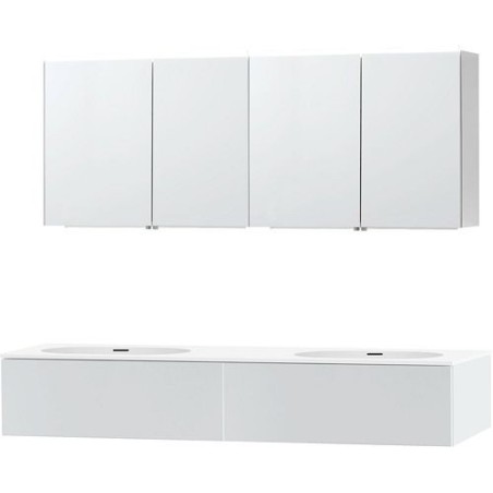 Meuble puro duo blanc 180 1 tiroir xonyx armoire toilette