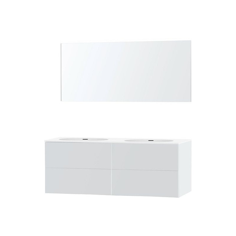 Meuble puro duo blanc 160 xonyx miroir