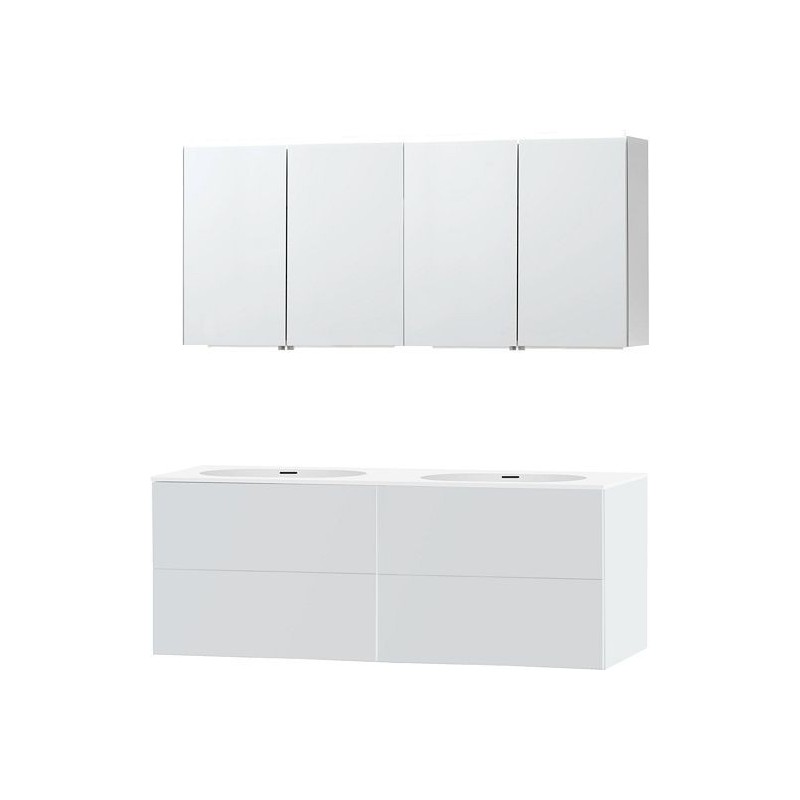 Meuble puro duo blanc 160 xonyx armoire toilette
