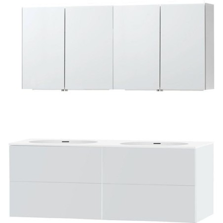 Meuble puro duo blanc 160 xonyx armoire toilette