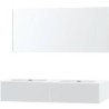 Meuble puro duo blanc 160 1 tiroir xonyx miroir