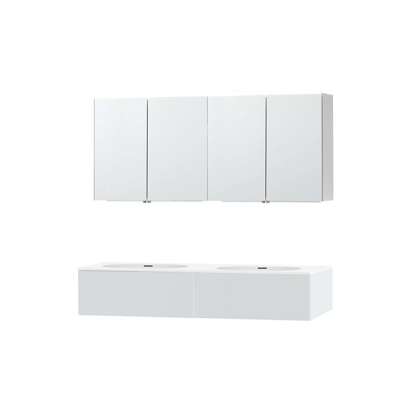 Meuble puro duo blanc 160 1 tiroir xonyx armoire toilette