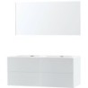 Meuble puro duo blanc 140 xonyx miroir