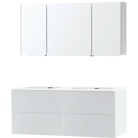 Meuble puro duo blanc 140 xonyx armoire toilette