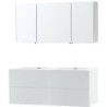 Meuble puro duo blanc 140 xonyx armoire toilette