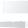 Meuble puro duo blanc 140 1 tiroir xonyx miroir
