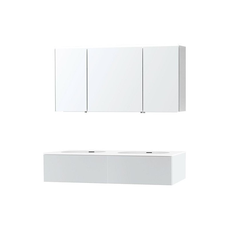 Meuble puro duo blanc 140 1 tiroir xonyx armoire toilette