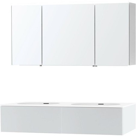 Meuble puro duo blanc 140 1 tiroir xonyx armoire toilette