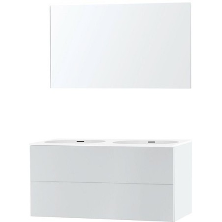 Meuble puro duo blanc 120 xonyx miroir