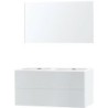 Meuble puro duo blanc 120 xonyx miroir