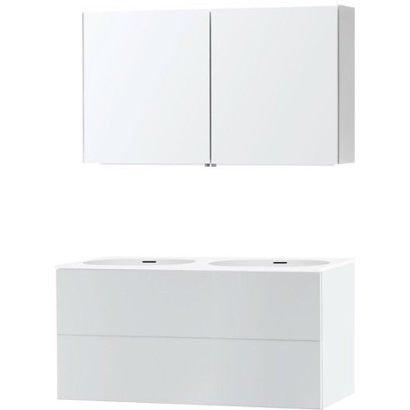 Meuble puro duo blanc 120 xonyx armoire toilette