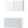 Meuble puro duo blanc 120 xonyx armoire toilette