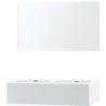 Meuble puro duo blanc 120 1 tiroir xonyx miroir
