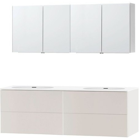 Meuble puro duo beige satin 180 xonyx armoire toilette