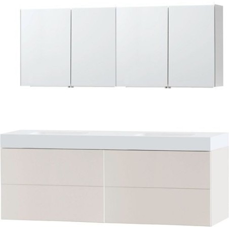 Meuble puro duo beige satin 180 solide puro armoire toilette