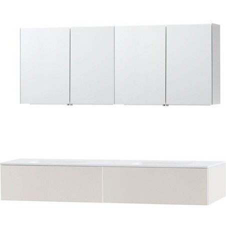 Meuble puro duo beige satin 180 1 tiroir solide molto armoire toilette