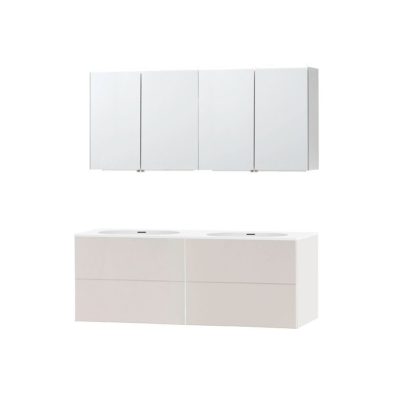 Meuble puro duo beige satin 160 xonyx armoire toilette