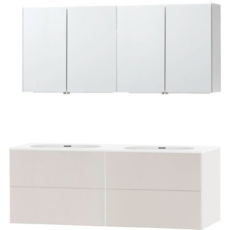 Meuble puro duo beige satin 160 xonyx armoire toilette