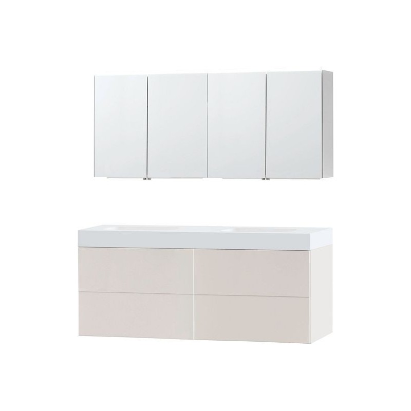 Meuble puro duo beige satin 160 solide puro armoire toilette