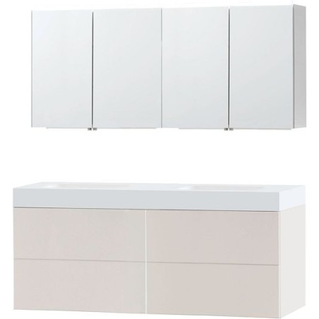 Meuble puro duo beige satin 160 solide puro armoire toilette
