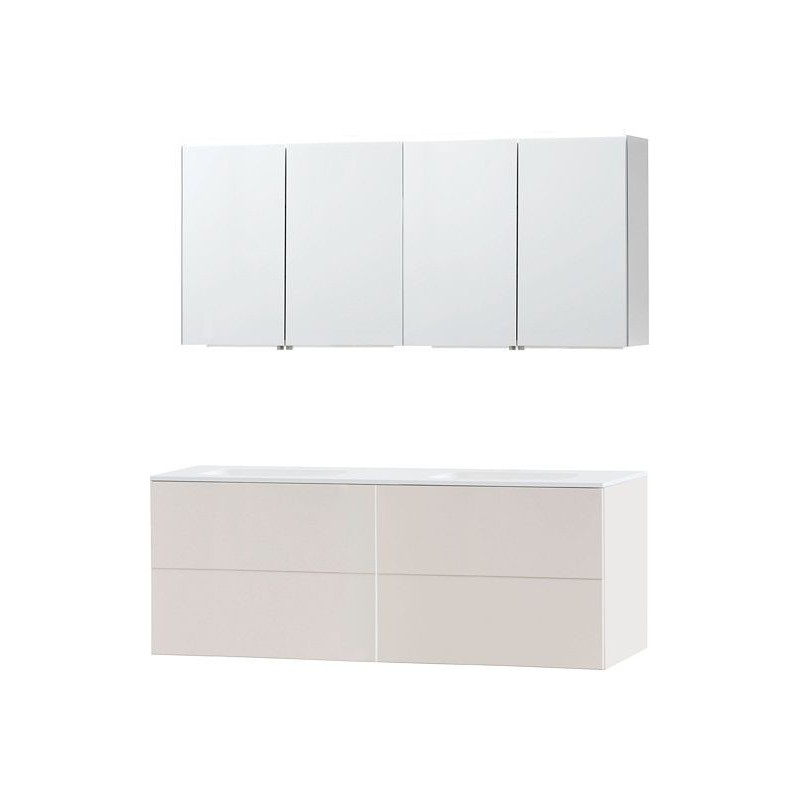 Meuble puro duo beige satin 160 solide molto armoire toilette