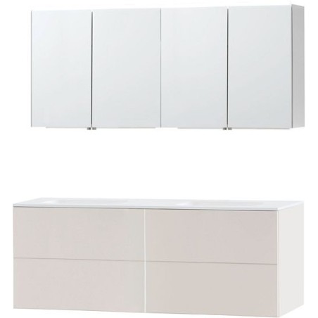 Meuble puro duo beige satin 160 solide molto armoire toilette