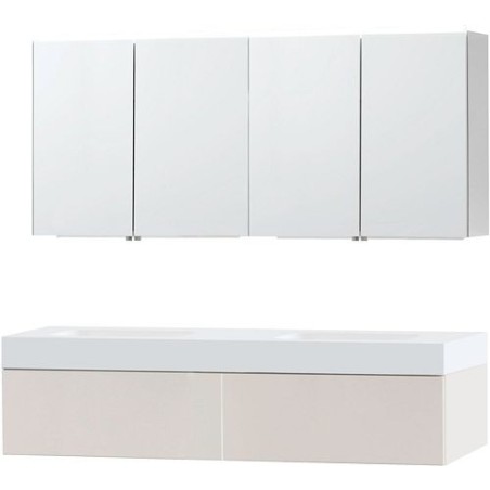 Meuble puro duo beige satin 160 1 tiroir solide puro armoire toilette