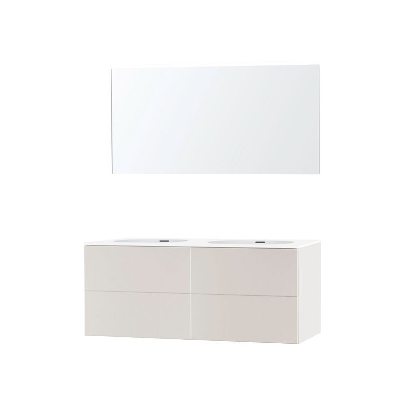 Meuble puro duo beige satin 140 xonyx miroir