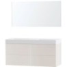 Meuble puro duo beige satin 140 solide puro miroir