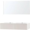 Meuble puro duo beige satin 140 1 tiroir xonyx miroir