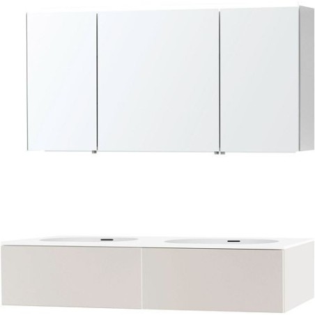 Meuble puro duo beige satin 140 1 tiroir xonyx armoire toilette