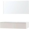 Meuble puro duo beige satin 140 1 tiroir solide molto miroir