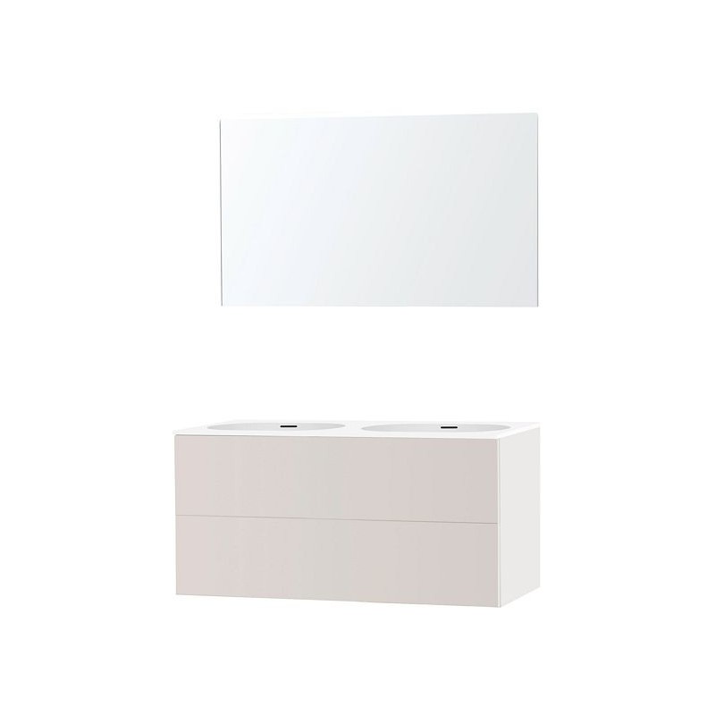 Meuble puro duo beige satin 120 xonyx miroir